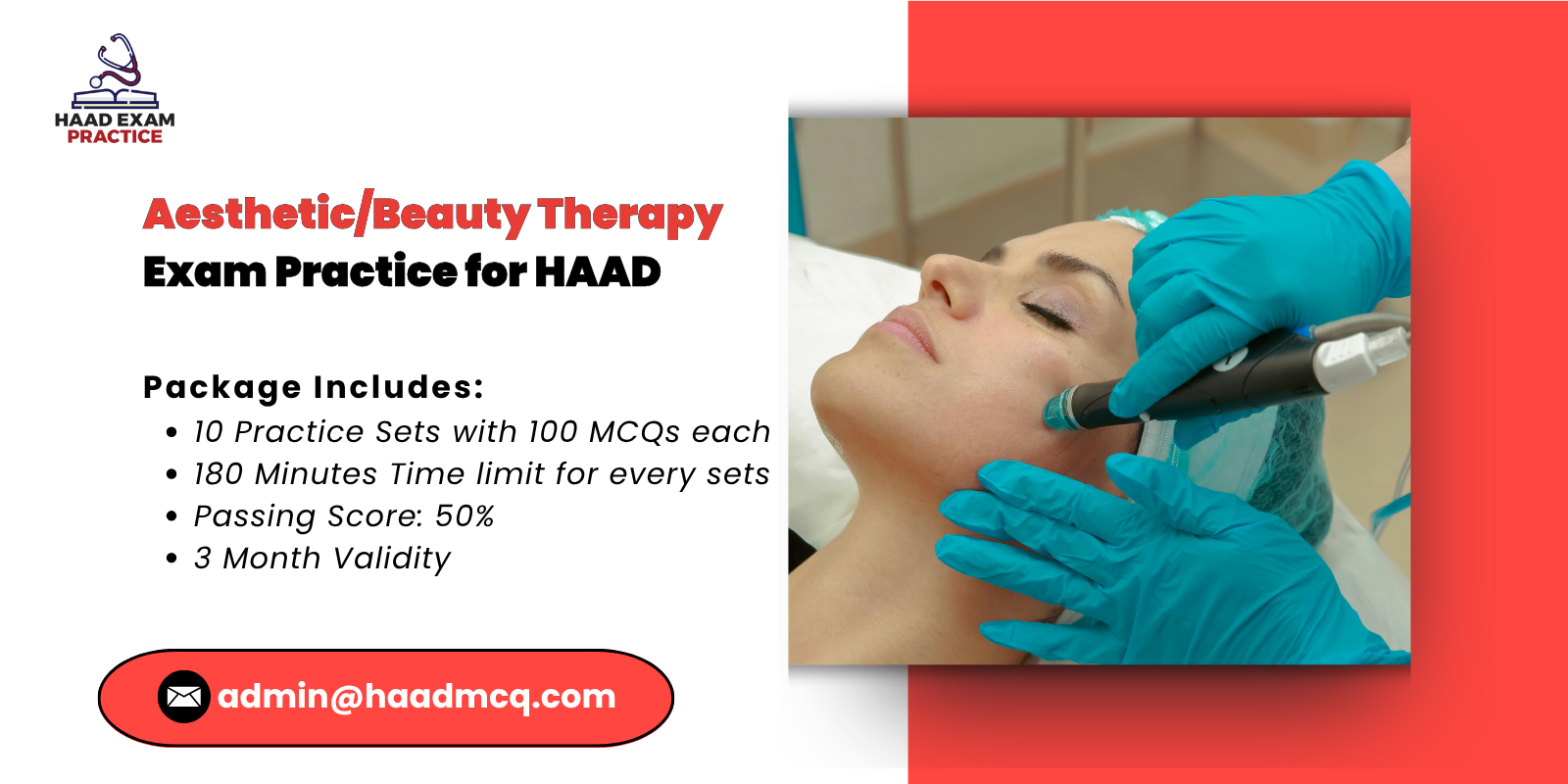 Aesthetic/Beauty Therapy Exam practice for HAAD