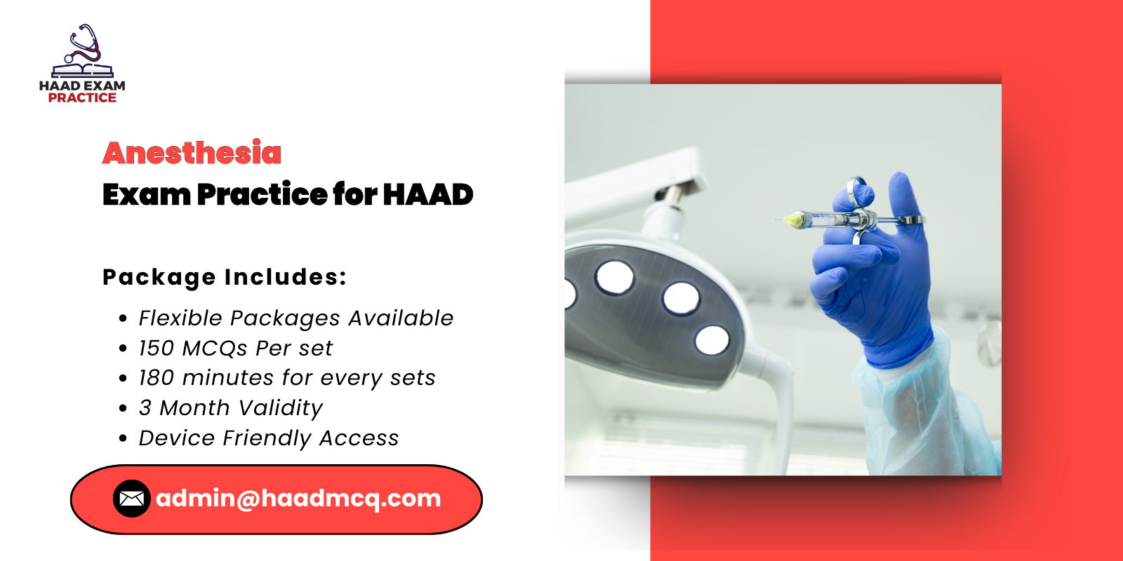 Anesthesia Exam Practice for HAAD