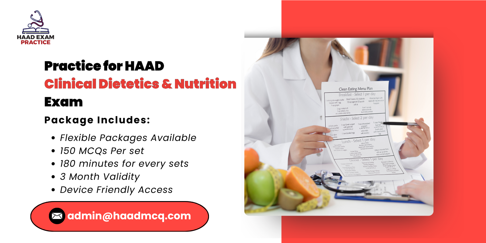 Exam Practice for HAAD Clinical Dietetics & Nutrition