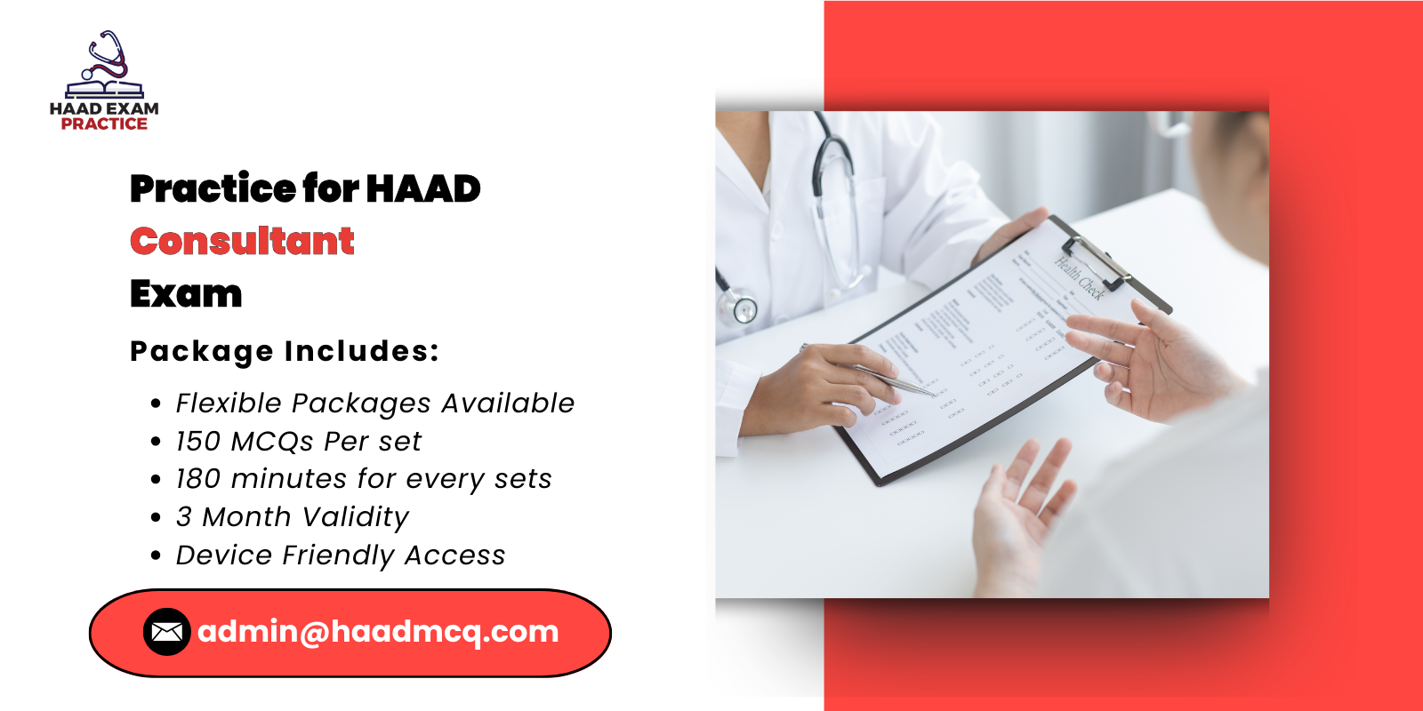 Practice for HAAD Consultant Exam