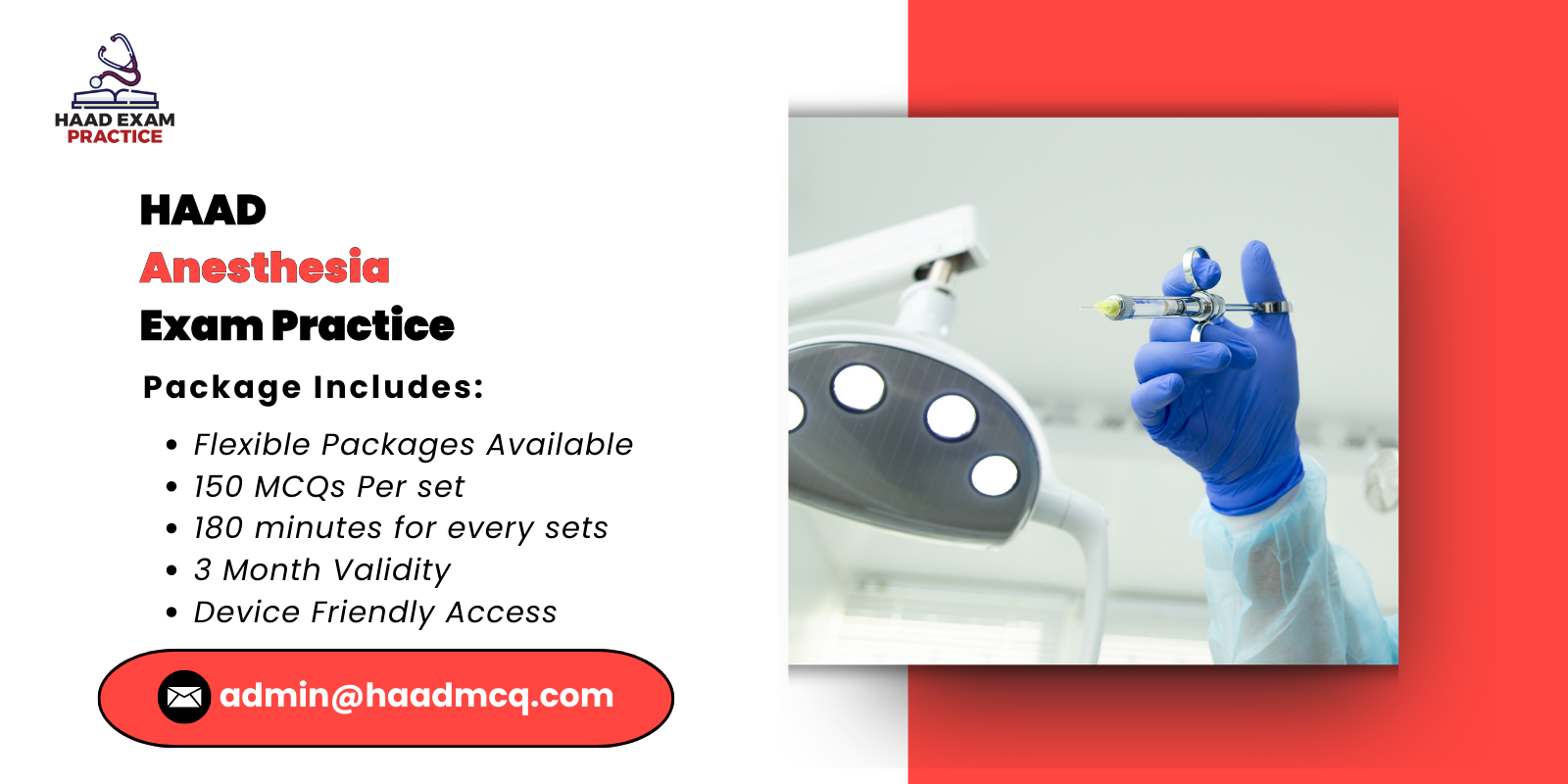 HAAD Anesthesia Exam Practice