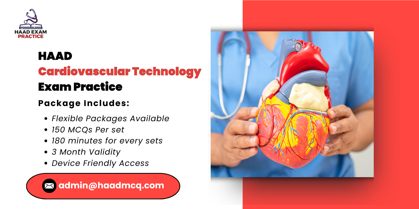 HAAD Cardiovascular Technology Exam Practice