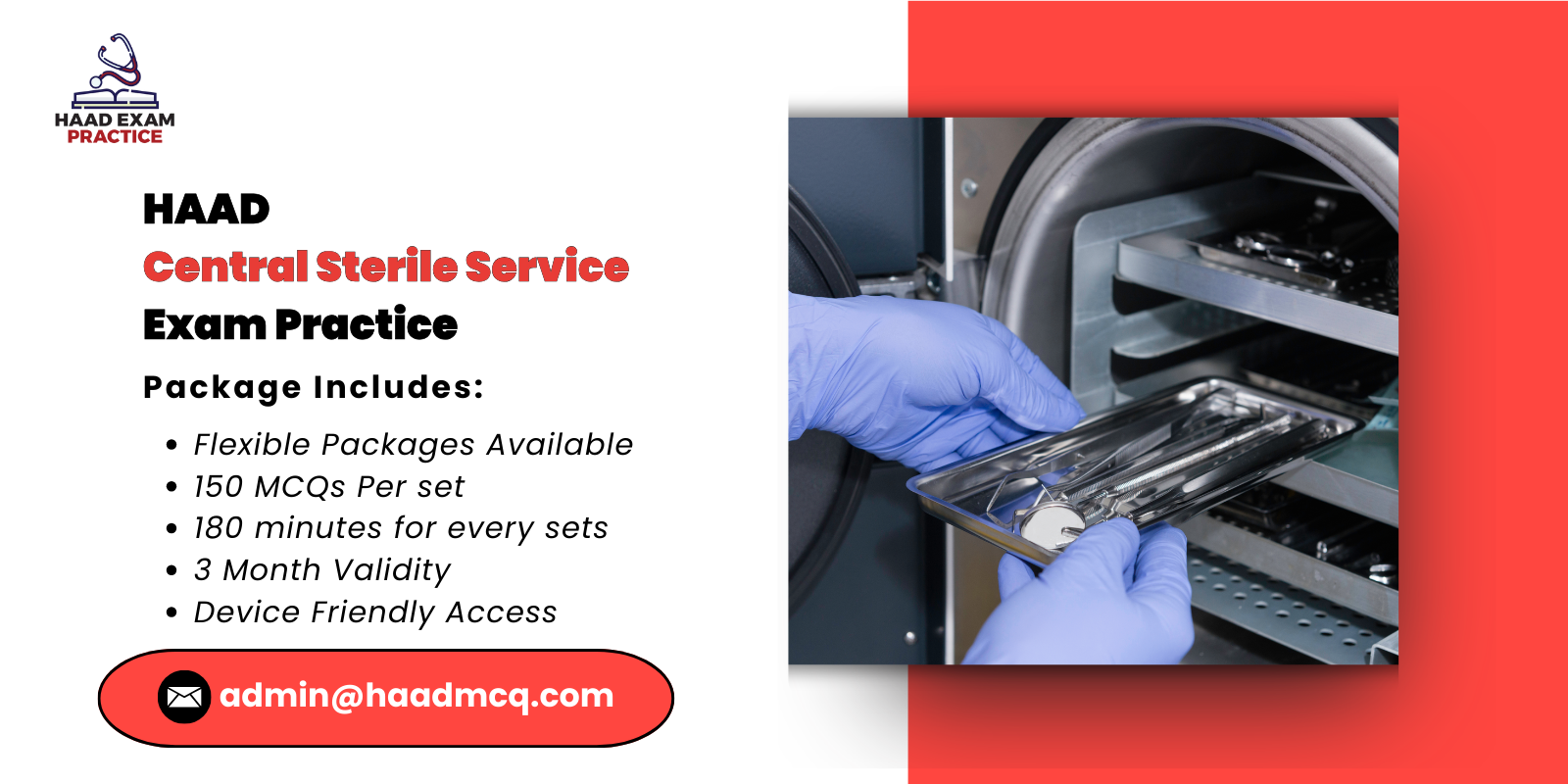 HAAD Central Sterile Service Exam Practice