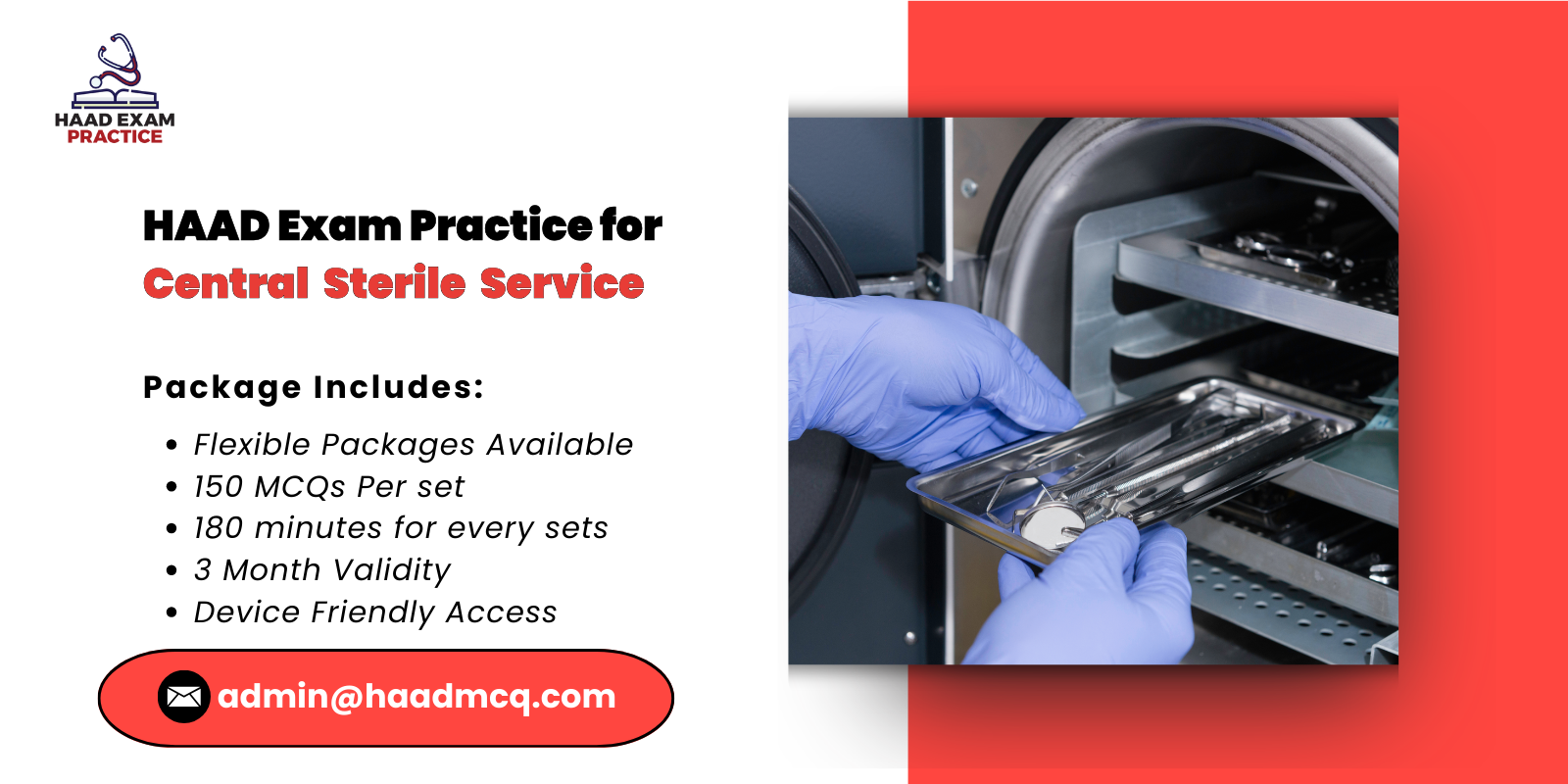 HAAD Exam Practice for Central Sterile Service