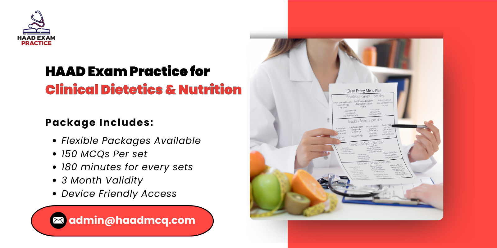 HAAD Exam Practice for Clinical Dietetics & Nutrition