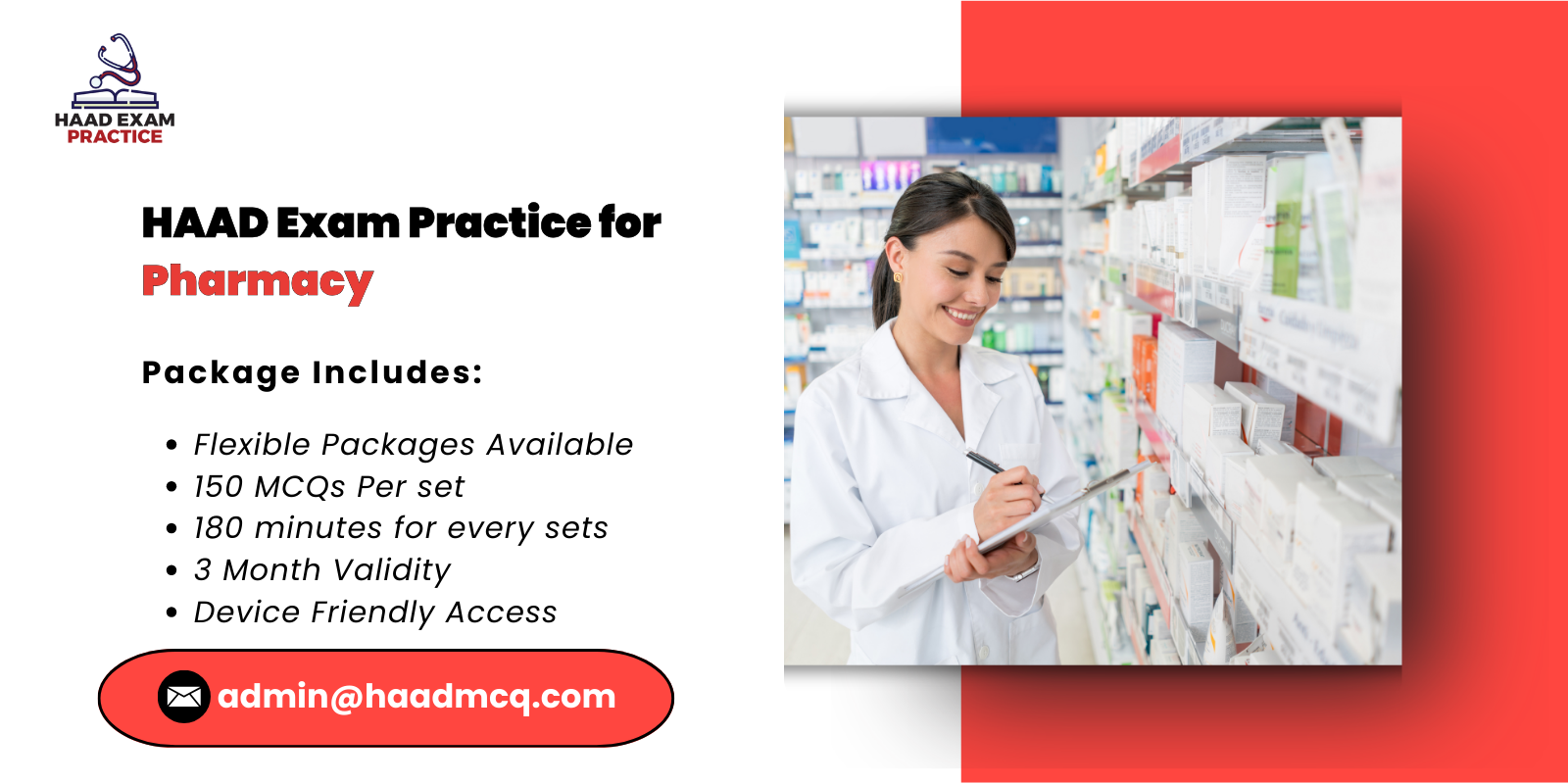 HAAD Exam Practice for Pharmacy