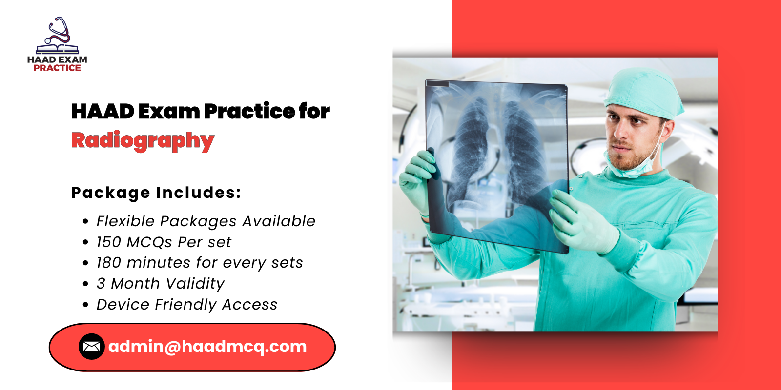 HAAD Exam Practice for Radiography