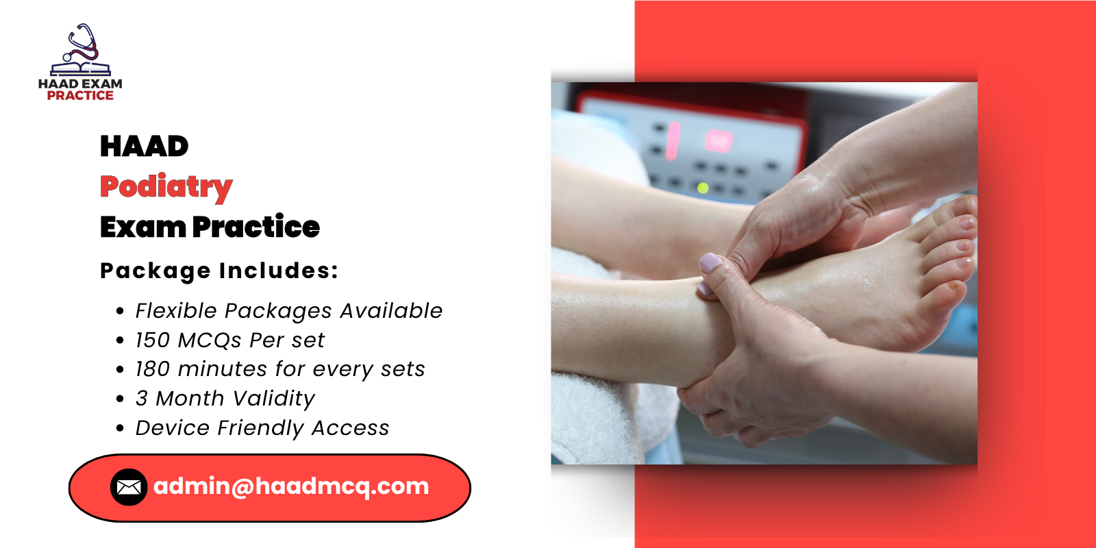 HAAD Podiatry Exam Practice