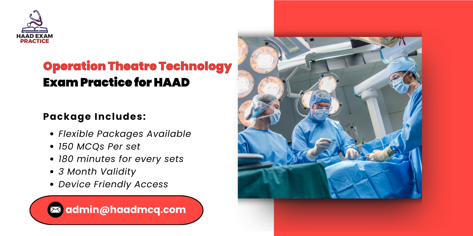 Operation Theatre Technology Exam Practice for HAAD