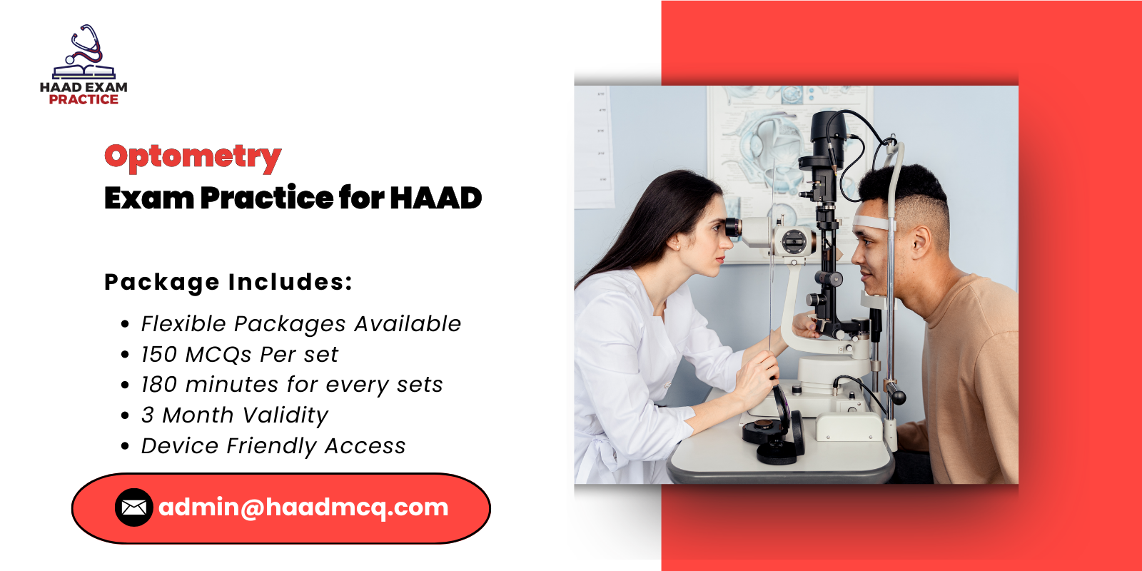 Optometry Exam Practice for HAAD