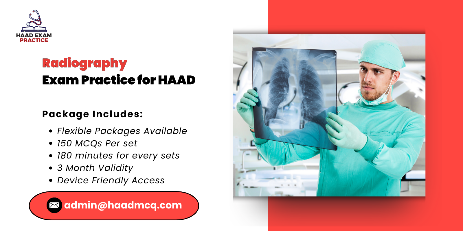 Radiography Exam Practice for HAAD